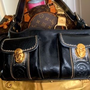 Marino Orlandi Black leather shoulder purse